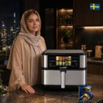 نمای بسته بندی هواپز ۱۵ لیتر گلدن کیچن مدل دومخزنه GK۳۱۰-F اصل برچسب و بسته بندی