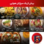 نمای جزئیات هواپز تفال مدل EY۹۰۱۸۴۰ اصل پرداخت و جزئیات مواد