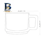 لیوان پاشاباغچه مدل Bricks کد 55833 بسته شش عددی