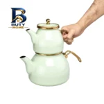 ست کتری و قوری مدل دسته بغل با گنجایش ۲ لیتر ۰.۸ لیتر