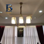 لوستر سه شعله نورهام مدل فنری