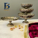 ست پذیرایی مسی مدل قلم زنی کد ZH۳۲۰.۱۴ مجموعه چهار عددی اصل