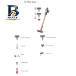 جارو شارژی عصایی دایسون مدل V۱۰ Absolute با باتری لیتیوم یونی، فیلتر HEPA و ۲ سری نظافتی Motorbar Soft roller اصل