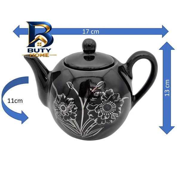 قوری گرد برجسته مدل کد 11163xBbluo