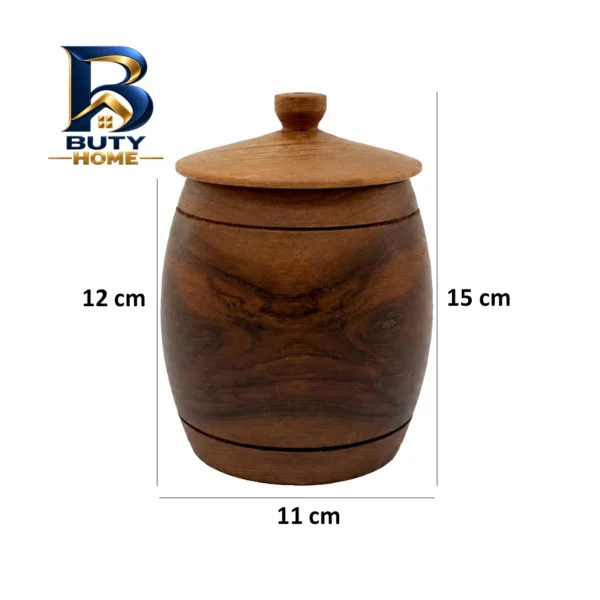 بانکه چوب گردو طرح خمره ای مجموعه ۷ عددی