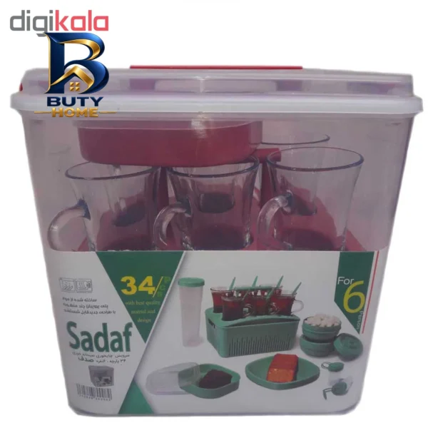 سبد پیک نیک صدف ۳۴ پارچه با کد ۱۲۳