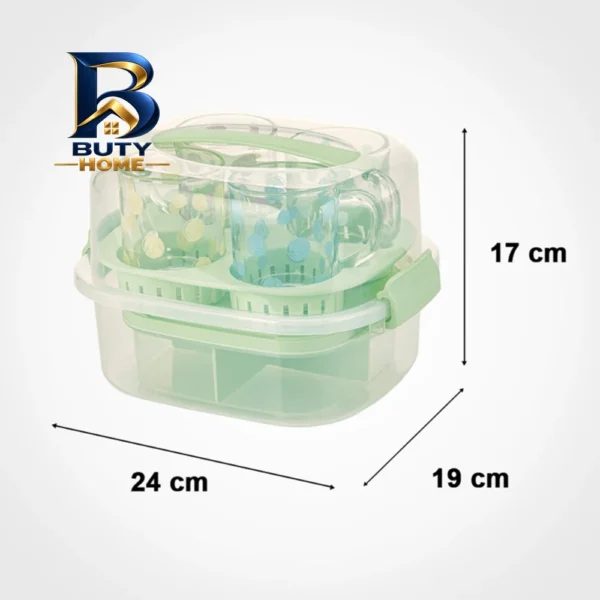 سبد پیک نیک لیمون طرح گل کد FIDOKA-۲۲۴۱ مجموعه ۷ عددی اصل