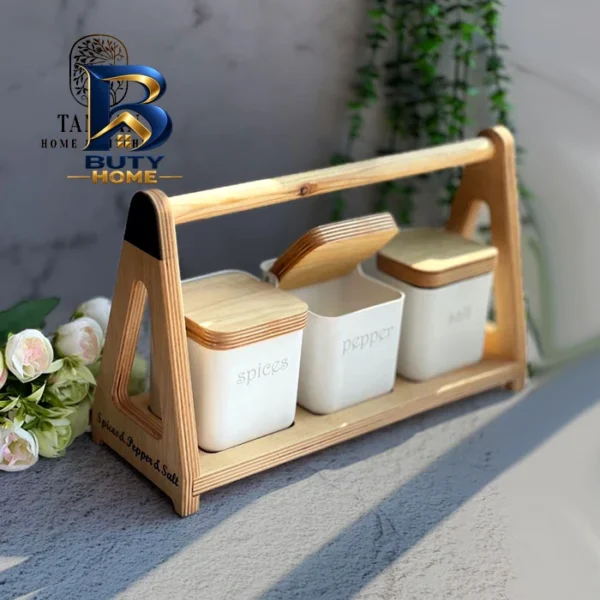 ست جا ادویه ۳ پارچه تن مدل رایکا با استنند
