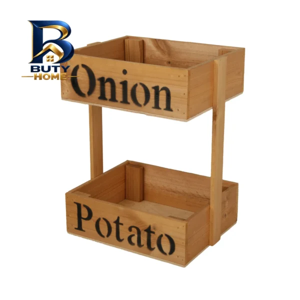 سبد پیاز و سیب زمینی مدل چوبی کلاسیک