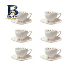 سرویس قهوه خوری ۱۲ پارچه ۶ نفره شاهین مدل Dantella B