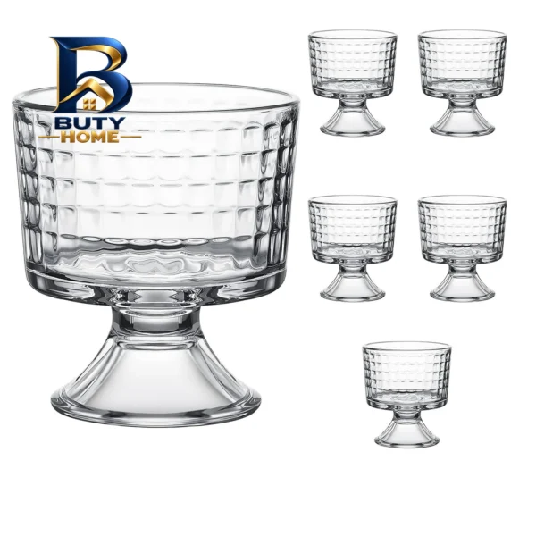 بستنی خوری مدل دکمه دار پایه کد 1369n 3188 بسته شش عددی