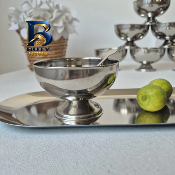 بستنی خوری استیل مدل پایه دار جام