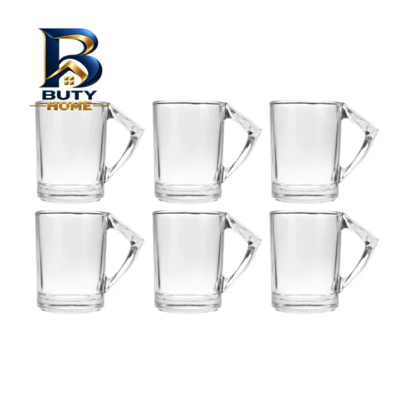 لیوان شیشه اصفهان مدل نیلوفر کد 440 بسته ۶ عددی