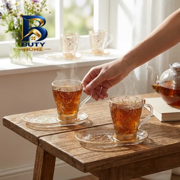 سرویس لیوان ۱۲ پارچه مدل HG۳۰۰۰ به همراه زیر لیوانی اصل