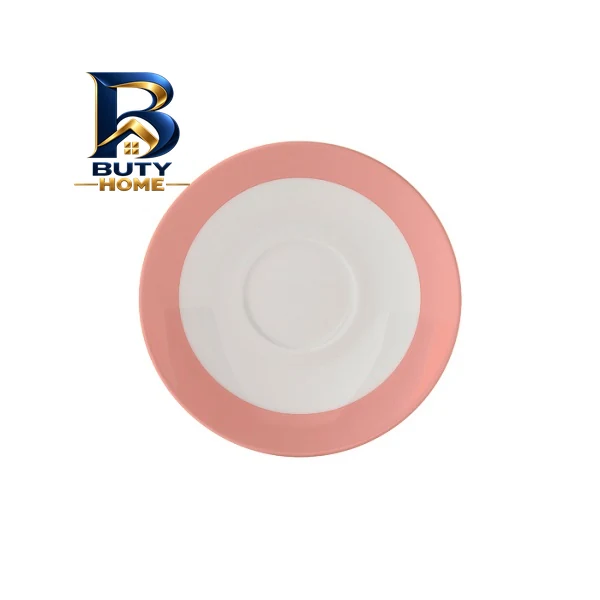 نعلبکی چینی زرین ایران مدل کاپوچینو ایتالیا اف 15 درجه باکیفیت تکی