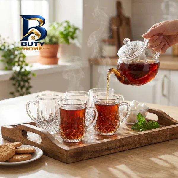 استکان نوری تازه مدل 190201W بسته ۶ عددی