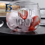 لیوان شیشه ای مدل GOOD MORNING