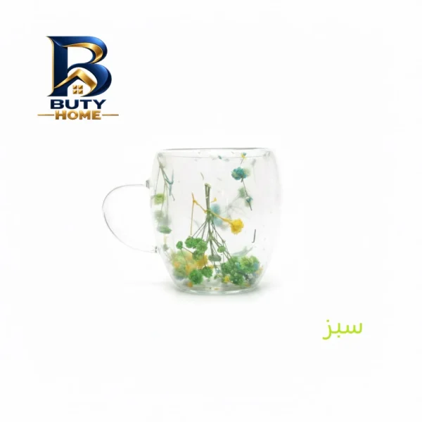 فنجان گلدار مدل دوجداره کد 01