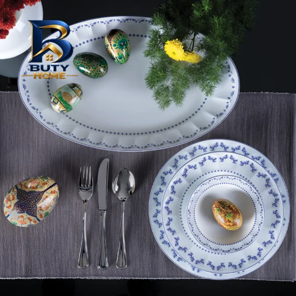سرویس غذاخوری 29 پارچه چینی زرین ایران مدل فرانسیس نئوکلاسیک درجه یک