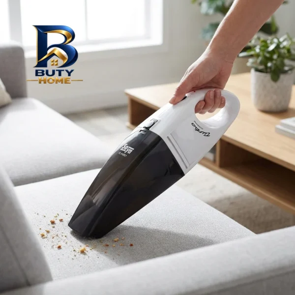 جارو شارژی دستی سایا مدل Turbo با باتری لیتیوم-یونی و فیلتر HEPA