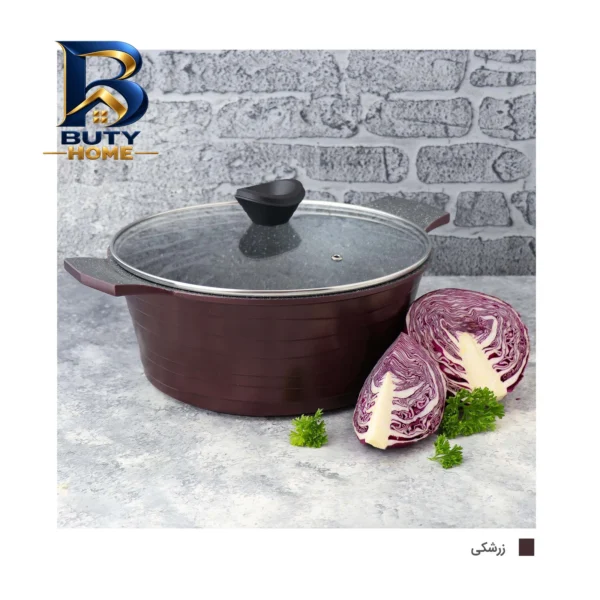 قابلمه تکنو ونوس با روکش گرانیت و در شیشه ای