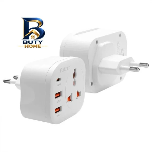 تبدیل دیواری و شارژر ارلدام مدل ۴IN۱ POWER SOCKET اصل
