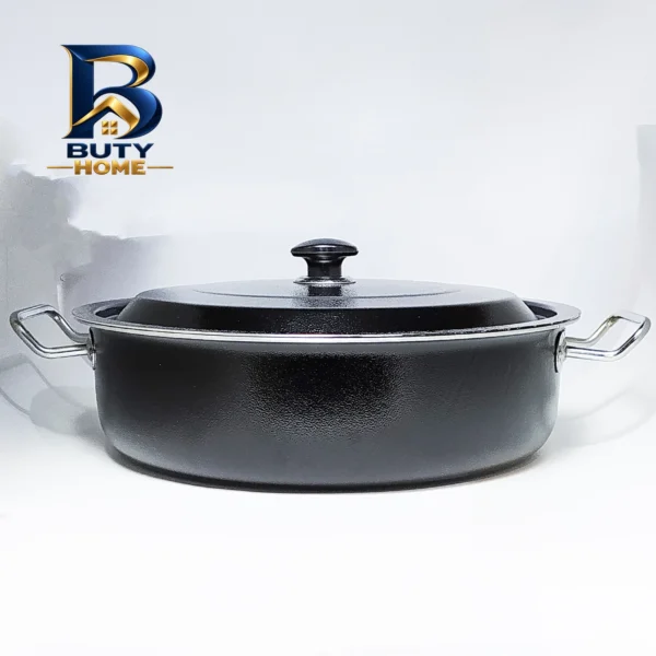 تابه گرانیتی ظرفیران مدل کرال با در و دسته استیل