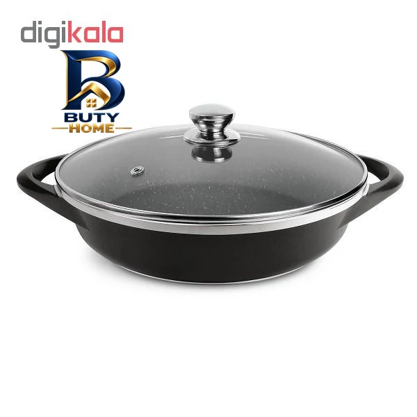 تابه گرانیتی ام جی اس با در شیشه و دو دسته