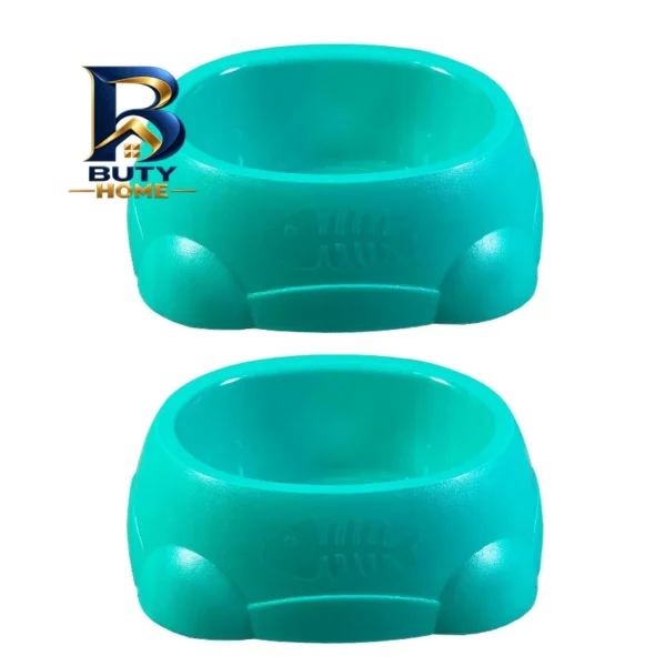 ظرف آب و غذای گربه سگ شهرپت مدل Cyan بسته 2 عددی