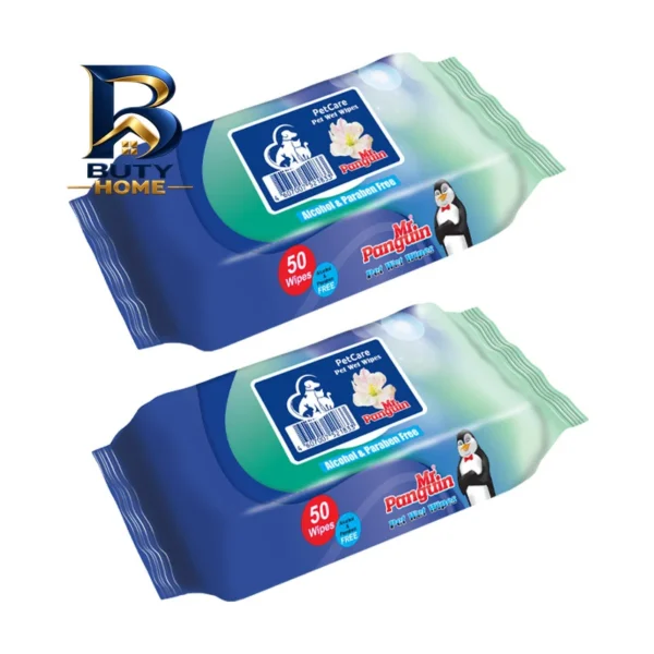 دستمال مرطوب حیوانات خانگی مدل Scented وزن ۳۰۰ گرم بسته ۲ عددی