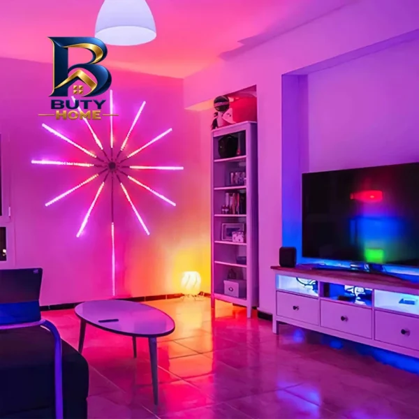چراغ تزئینی دیواری RGB-Smart با طرح آتش بازی