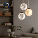 چراغ آویز مدل کره ماه اصل