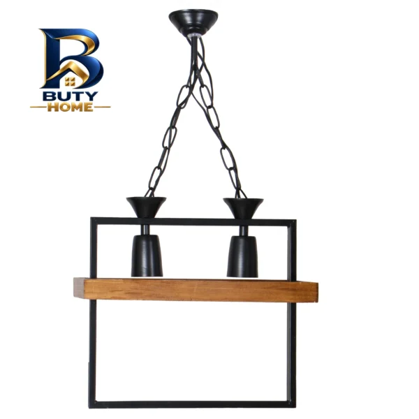 لوستر ۲ شعله شاهان تک مدل wood۱۲ اصل