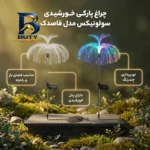 چراغ خورشیدی پارکی سولونیکس مدل قاصدک کد 02 بسته 2 عددی