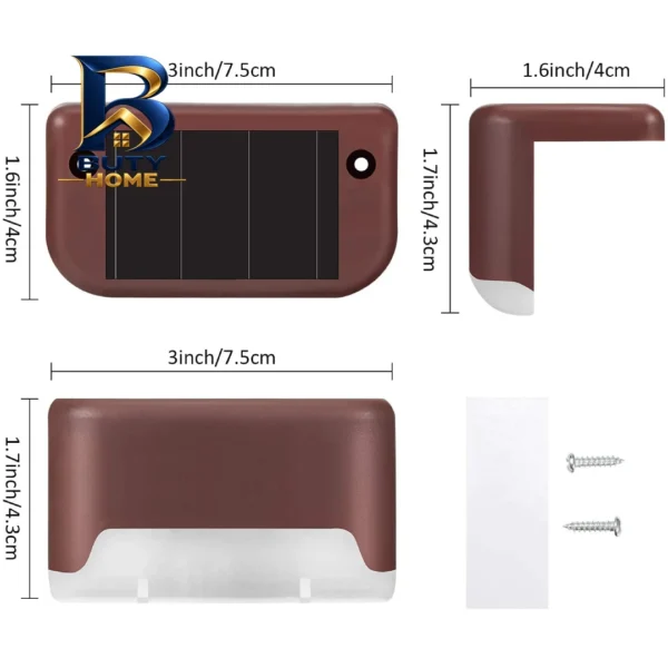 چراغ خورشیدی پارکی مدل Solar Deck بسته 4 عددی