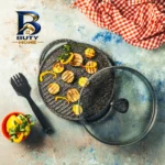 تابه گریل چدن نالینو با در پیرکس و قابلیت