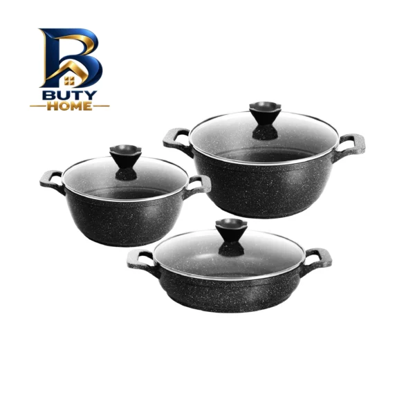 سرویس گرانیتی قابلمه و تابه 6 پارچه کاندید مدل تورینو
