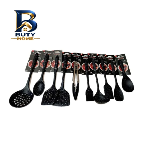 سرویس کفگیر و ملاقه ۱۰پارچه شنگیا مدل سیلیکونی