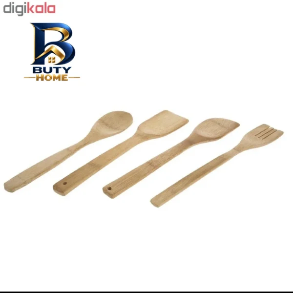 سرویس ملاقه و کفگیر 4 پارچه چوبی مدل سرآشپز