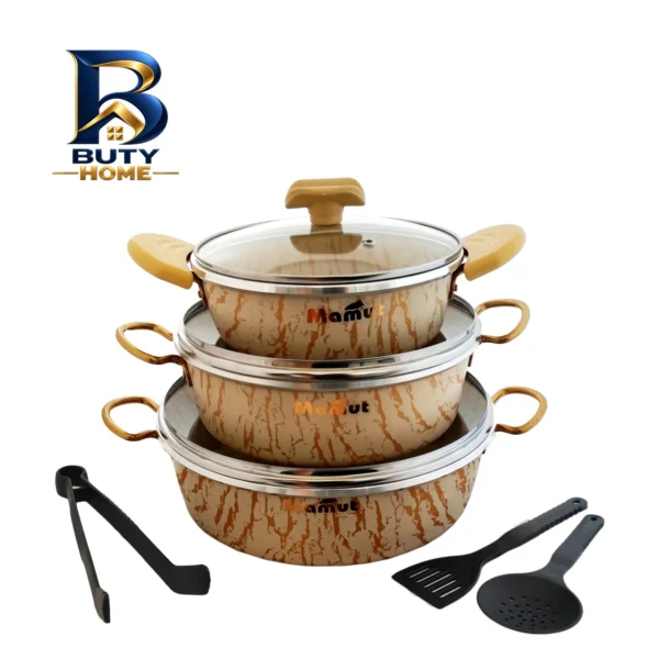 سرویس تابه گرانیتی ۱۱ پارچه ماموت مدل سنگی