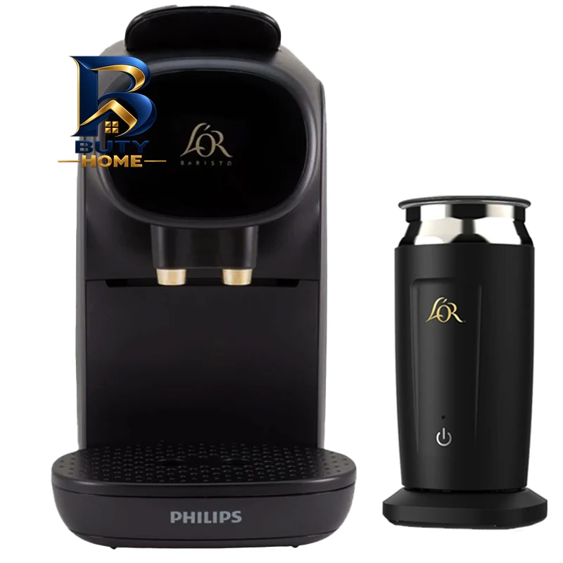 اسپرسوساز کپسولی ۸۰۰ میلی لیتر فیلیپس مدل L'OR Barista Sublime LM۹۰۱۲ با فشار بخار ۱۹ بار، قابلیت تهیه هم زمان ۲ فنجان و کف شیرساز لور اصل