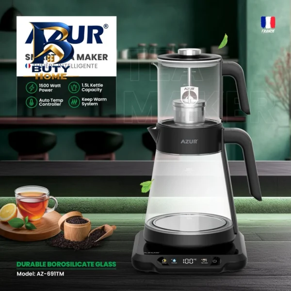 چای ساز روی هم آزور مدل AZ-۶۹۱TM اصل