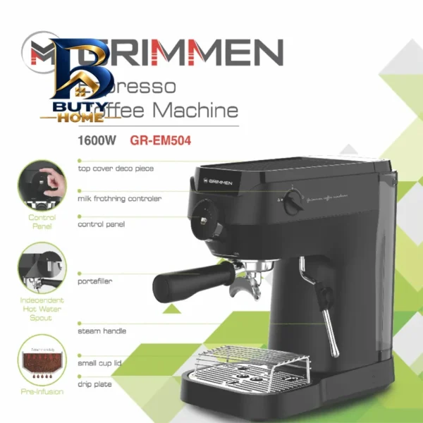 اسپرسو ساز ۱۸۰۰ میلی لیتر گریمن مدل GR-EM۵۰۴ اصل