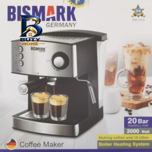 اسپرسو ساز بیسمارک مدل BM 2228 با کیفیت عالی