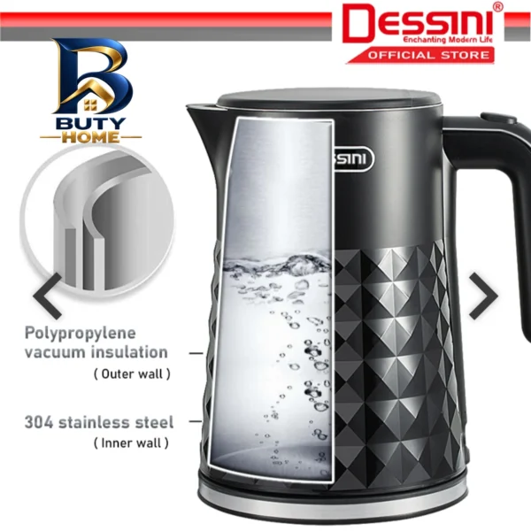 کتری برقی دسینی مدل DS-۲۰SS گنجایش ۱.۸ لیتر اصل