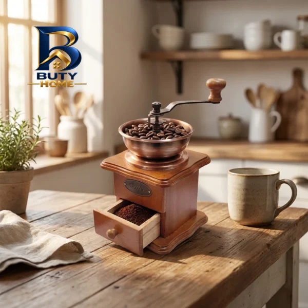 آسیاب دستی قهوه مدل چوبی اصل