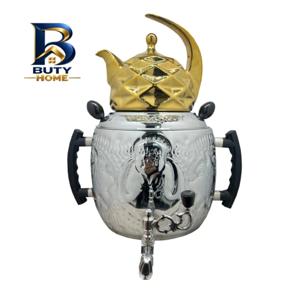 سماور گازی آکماز مدل سه کاره GOLD با ظرفیت 6 لیتر