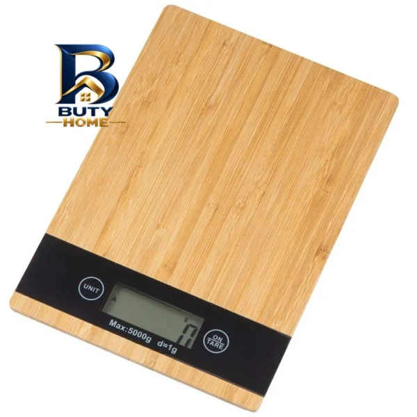 ترازو آشپزخانه دیجیتال مدل بامبو STY Bamboo Kitchen حداکثر ظرفیت قابل اندازه گیری ۵ کیلوگرم با دقت ۱ گرم اصل