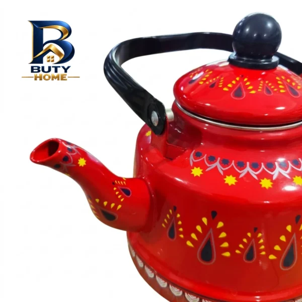 کتری لعابی با طرح سنتی مراکشی گنجایش 2.5 لیتر