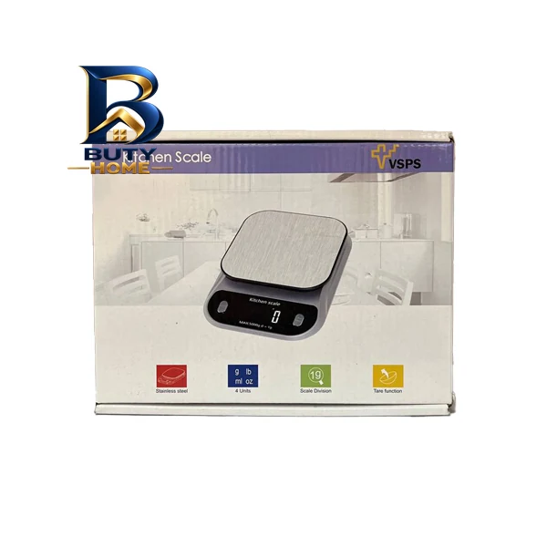 ترازو آشپزخانه دیجیتال وی اس پی مدل VSPS حداکثر ظرفیت قابل اندازه گیری ۵ کیلوگرم با دقت ۱ گرم اصل